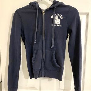 hollister beach relay navy hoodie size xs